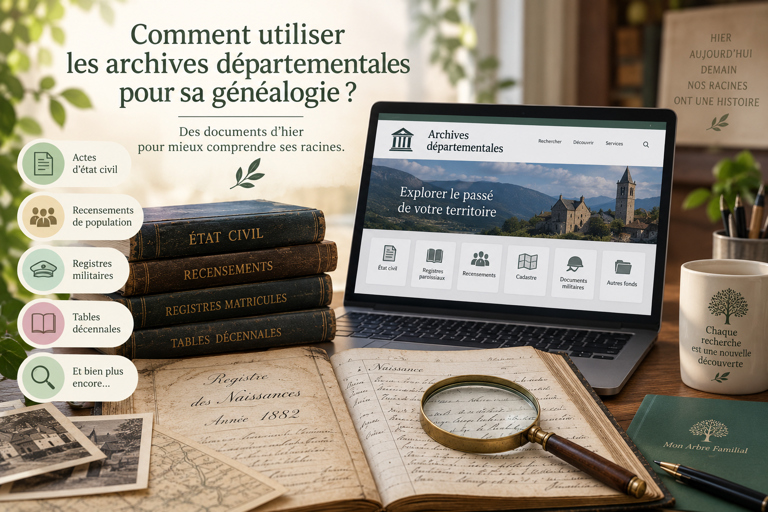 Comment utiliser les archives départementales pour sa généalogie ?